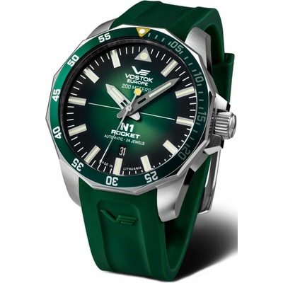 Vostok Europe NH35/225A710 zelený gumový remienok