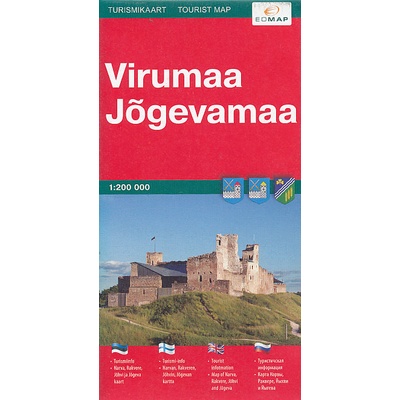 Estonsko Virumaa Jogevamaa cestovní mapa
