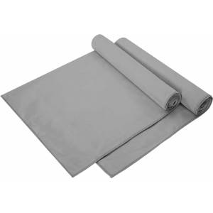 vidaXL Спортни кърпи 2 бр. Тъмносив 140 x 70 см Полиестер и полиамид (42011464)