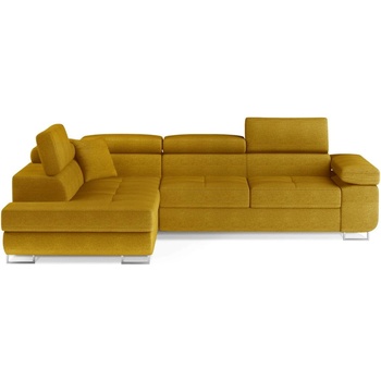 Eltap Жълт разтегателен ъглов диван с място за съхранение (ляв ъгъл L форма) Anton - ELTAP (An_50)
