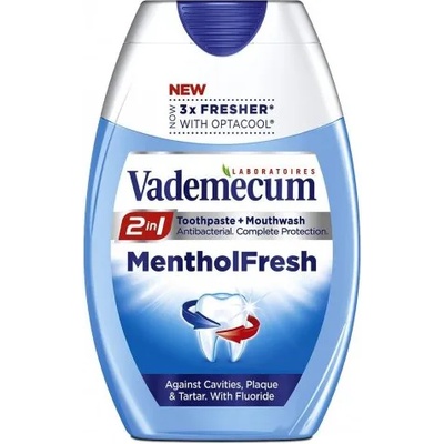 Vademecum Menthol Fresh 2 in 1 Паста за зъби и антибактериална вода за уста 75 мл