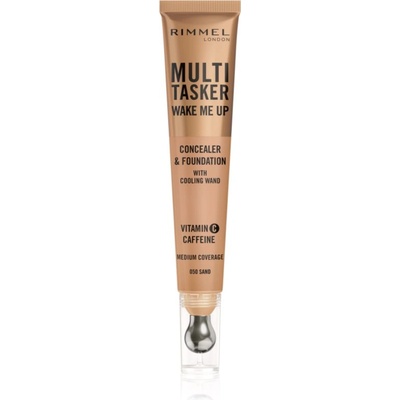 Rimmel Multi-Tasker Wake Me Up грим и коректор за озаряване на лицето цвят 50 Sand 20ml