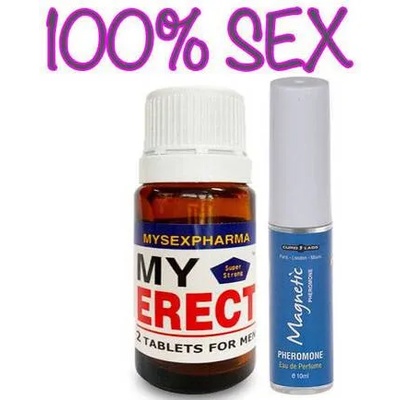 My Erect Таблетки за ерекция 2бр. + Мъжки парфюм с феромони "Magnetic Pheromone