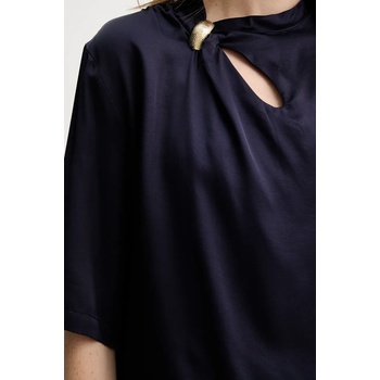 Sessùn Блуза Sessun в тъмносиньо с изчистен дизайн 25210039 (25210039)