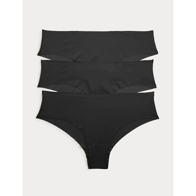 Marks & Spencer Комплект 3 бр. танга с ниска талия Body Invisibles без VPL Marks & Spencer черна Marks & Spencer | Cheren | ЖЕНИ | 12