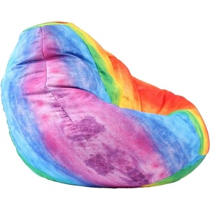Pufrelax Пуф круша 520л. , Nirvana Gigant - Rainbow Watercolour, Водоустойчив, Перящ се калъф, Пълнеж от Полистиролни перли, принт (PUF-G-NGG-TEXP-RAW)