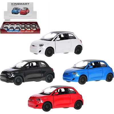 Kinsmart kovový model auta Fiat 500ese zpětným chodem 1 kus 1:28