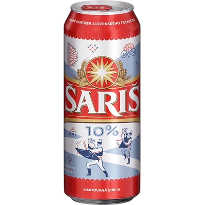 Šariš pivo 10° 6 x 0,5 l (plech)
