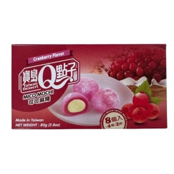 Qmochi Японски бисквитки Qmochi с вкус на червена боровинка 80 г