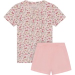 Minymo Детско ежедневно термо бельо Minymo Kid's T-Shirt+Short Set AOP 124381 Overall - Raindrops On Roses - размер 116 (EU) (714-1865-0115)