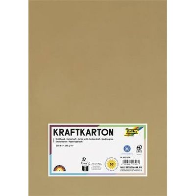 Folia kraftový papier, A4, 230 g, 50 listov