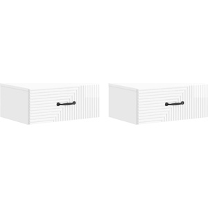 vidaXL Спален шкаф с монтаж на стена 2 бр. Бял гланц 49 x 34, 5 x 20 см (898624)