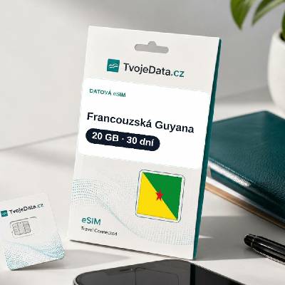 eSIM Francouzská Guyana 20 GB / 29 dní