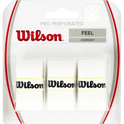 Wilson Pro overgrip Perforated 3ks bílá – Zboží Dáma
