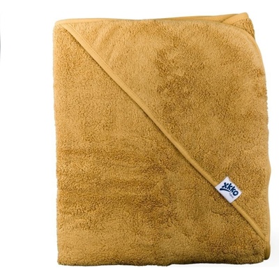 Kikko BIO bavlněná froté osuška s kapucí Organic 90x90 Honey Mustard