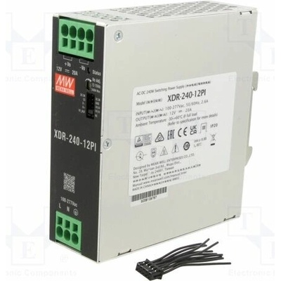 MEAN WELL XDR-240-12PI Napájecí zdroj: spínaný; na lištu DIN; 240W; 12VDC; 0÷20A; OUT: 1