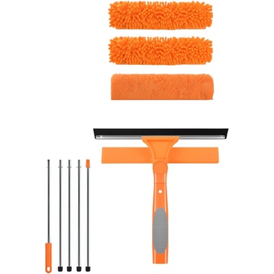 Ruhhy 27685 Teleskopická stěrka na okna 180 cm, 3 v 1, oranžová