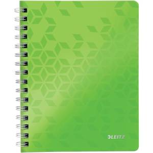 Leitz Спирална тетрадка с линийка LEITZ Wow A/5 80 страници зелена 46390054 (46390054)