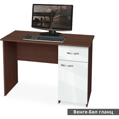 Bogdan Furniture G Бюро Мебели Богдан Модел BM-Ava, ПДЧ с постформинг, Венге с Бял гланц