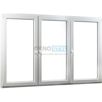 OKNOSTYL.cz plastové okno trojkřídlé se sloupkem REHAU 20600 x 15400 mm Bílá