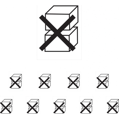 Walteco Nestohovat/Do not stack - piktogram, 70x100mm, samolepka Množství: 10 ks , 20122BP2