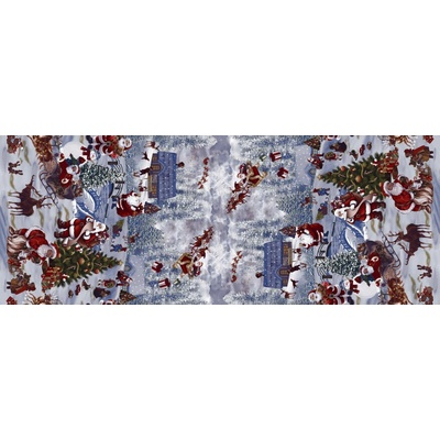 Sanem Plastik 1228-00 PVC ubrus Florista Vánoce role modrá role 20 m 140x2000cm