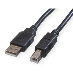 Roline usb 2.0 a - b кабел, 1, 8 м, черен 11.02. 8818-100 (11.02.8818-100)