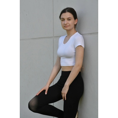 Bambusový croptop biela