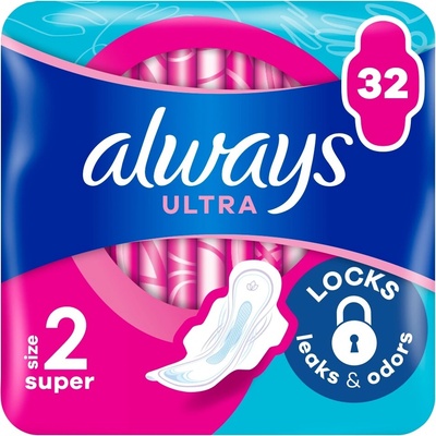 Always Ultra super Plus hygienické vložky 32 ks