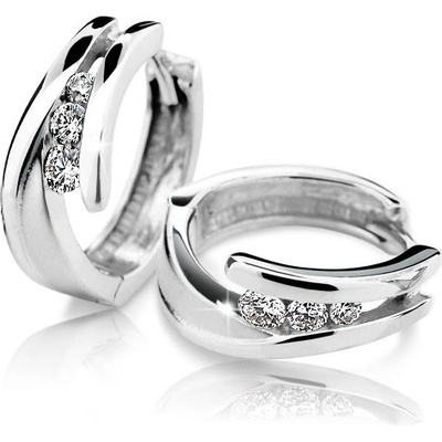 Zodiax zlaté malé kruhy zdobené zirkony 1873