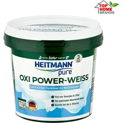 Brauns Heitmann / Германия Прах против петна и мазнини HEITMANN pure, Oxi White, 500 г