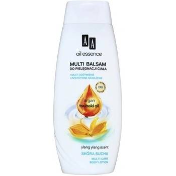 AA Cosmetics Oil Essence Argan, Tsubaki Oil vyživující tělové mléko pro suchou pokožku (Ylang Ylang Scent) 400 ml