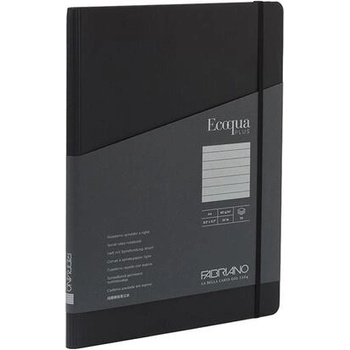 Fedrigoni Тетрадка Ecoqua , A4, картонена корица, със скрита спирала, 70 листа, черна (19042908)