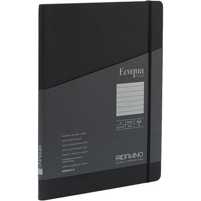 Fedrigoni Тетрадка Ecoqua , A4, картонена корица, със скрита спирала, 70 листа, черна (19042908)