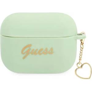 Guess GUAPLSCHSN калъф за AirPods Pro, зелен, силиконов чарм Heart Collection (GUAPLSCHSN)