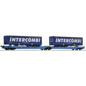 Roco Съчленен товарен вагон T3000e на EUROWAGON (6600035)