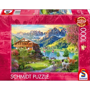 Schmidt Spiele Пъзел Schmidt от 1000 части - Отдих в Доломитите (58886)