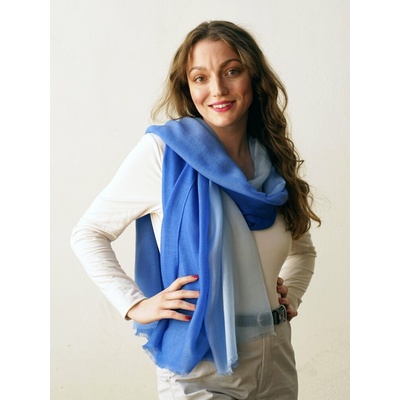 Prstýnková pašmína exclusive ombré modrá – Hledejceny.cz