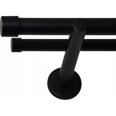 VOPPI GARNÝŽ DVOJITÁ LOFT 25+19MM 240 CM ČERNÁ