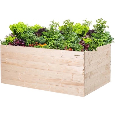 Atmowood Dřevěný vyvýšený záhon 140 x 80 x 60 cm hnědý – Zbozi.Blesk.cz