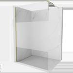 Mexen Kioto Параван за душ Walk-in 120 x 200 см, прозрачен/матов 8 мм, златен (800-120-101-50-35)