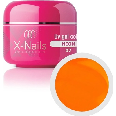 X Nails barevný UV gel Neon Line NEON ORANGE 5 ml