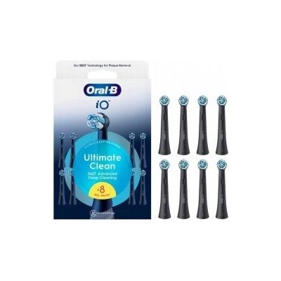Oral-B | Wymienne główki do szczoteczek do zębów | iO UltimateClean | Główki | Dla dorosłych | Liczba główek w zestawie 8 | Czarny