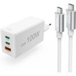 Hama Комплект бързо зарядно HAMA, 100W GaN, 2x USB-C PD, 1x USB-A QC - HAMA-200027 (HAMA-200027)