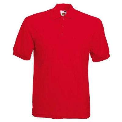 Fruit Of The Loom Тениска с яка ЧЕРВЕНА