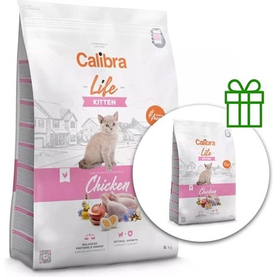 Calibra Cat Life Kitten Chicken 6 kg + 1, 5 kg ZADARMO