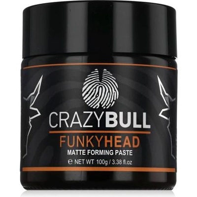 Crazy Bull Funky Head Matte Forming Paste стилизираща паста за коса със слаба фиксация за къса до средно дълга коса 100 g за мъже