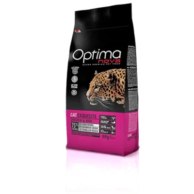 Visán OPTIMA NOVA CAT Exquisite Chicken&Rise (пиле и ориз) 75% месо Хипоалергична, Суперпремуим храна за котки от всички породи с ПРИДИРЧИВ ВКУС или с ПРОБЛЕМИ с ХРАНОСМИЛАНЕТО 0, 400 кг