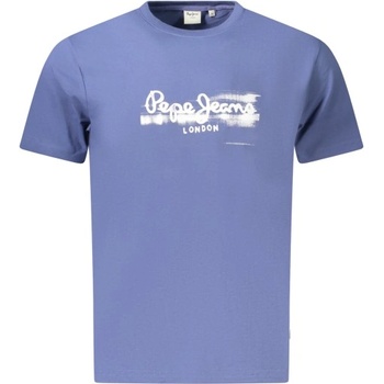 Pepe Jeans Мъжка тениска с къс ръкав pepe jeans, Размер m, Цвят Синьо (pm5010292seasonallogofantasy3_bl576)