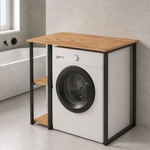 TopMebel Verno TopMebel меламинов шкаф за пералня в цвят бор и дъб 90x59.8x92.8cm